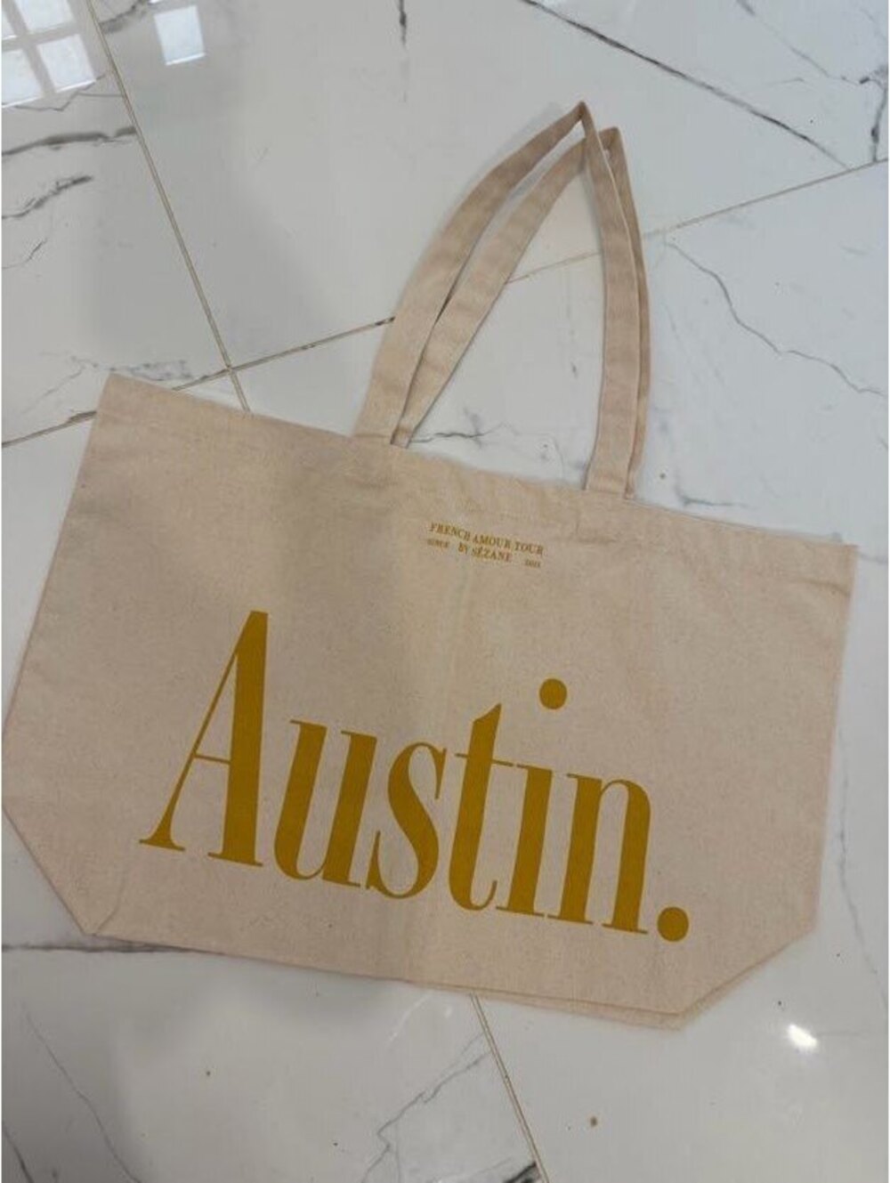 Sézane French Amour Tour Austin Paris Canvas Tote